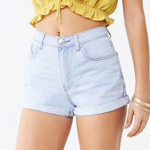 Forever 21 Cuffed Denim Shorts